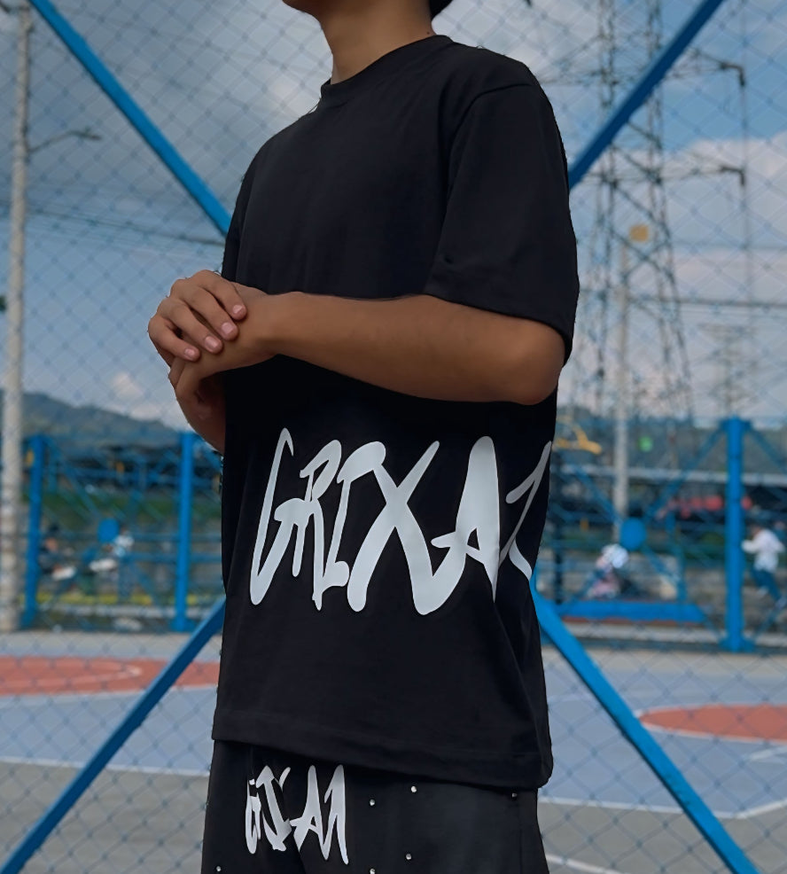 CAMISETA GRIXA NEGRO